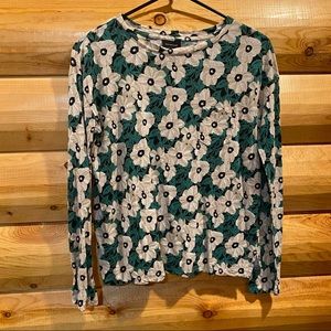 Who What Wear floral long sleeve shirt